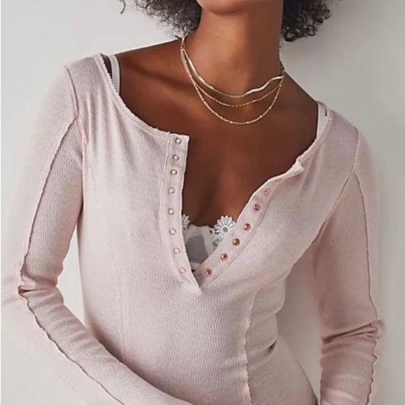 Free People Other - NWT Free People FIRM PRICE XS Pink Sloane bodysuit Retail $98